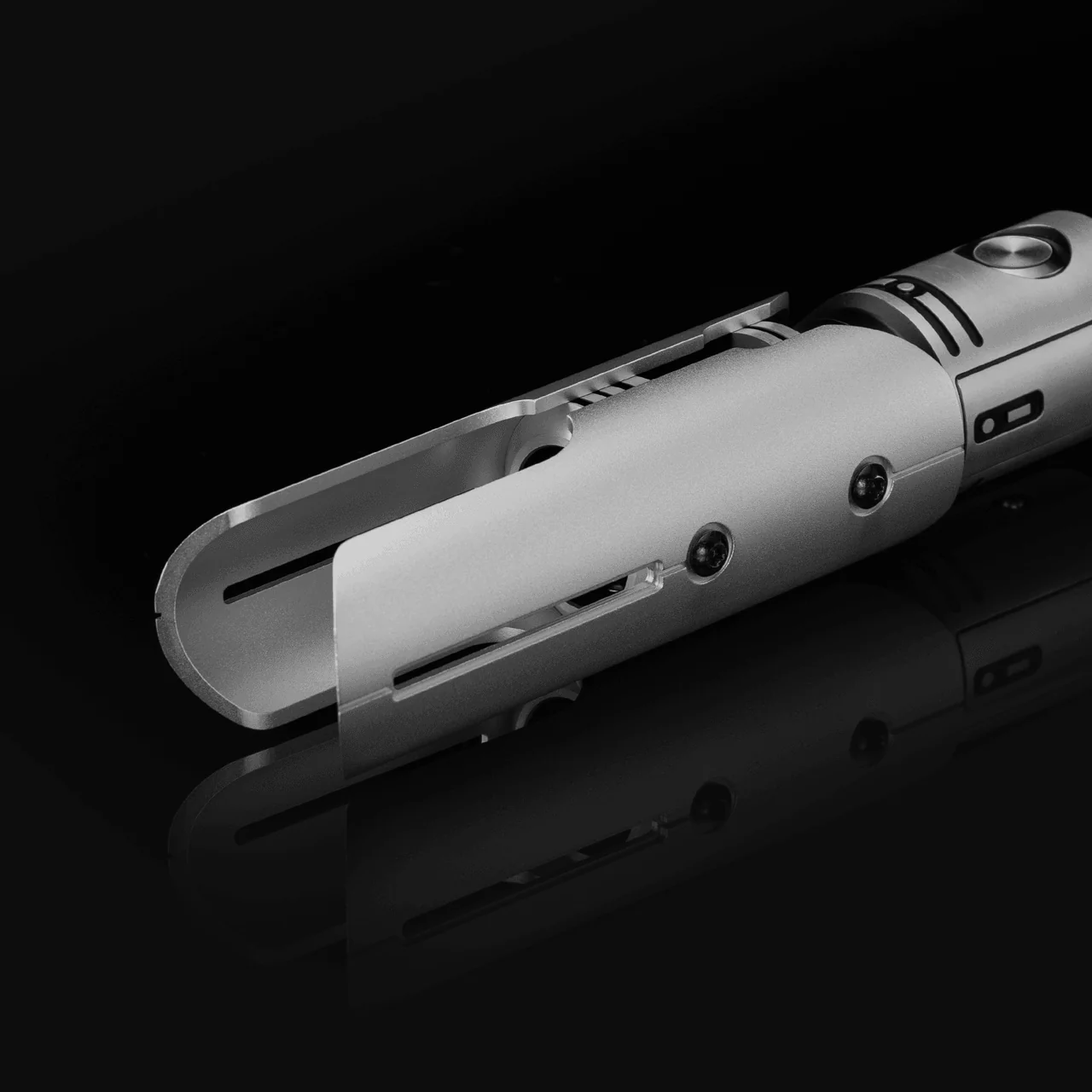 Armored Emitter Shroud Brushed Silver Black